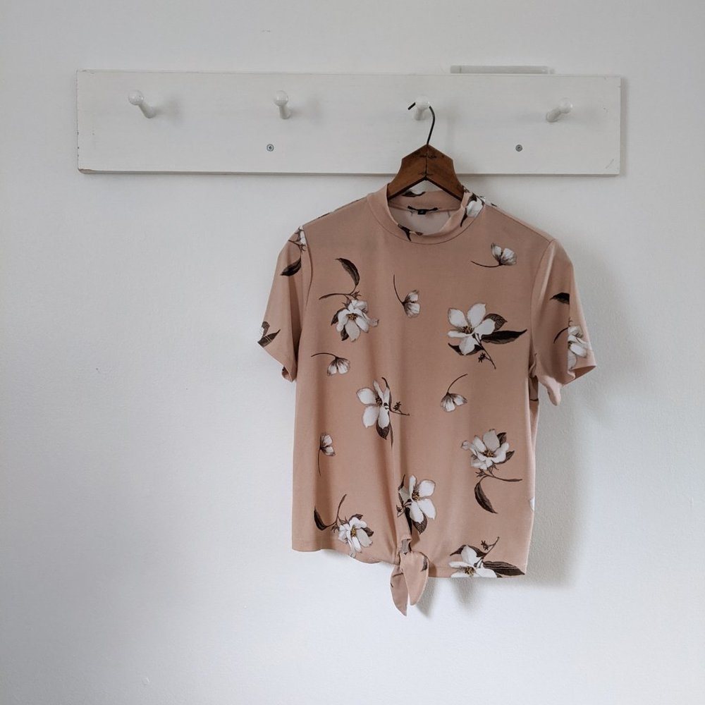 Dynamite Mock Neck Blouse